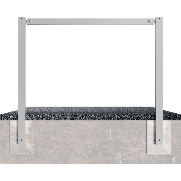 Stationary access barriers | for bolting on site | with top bar | hot-dip galvanized | total width: 2500 mm